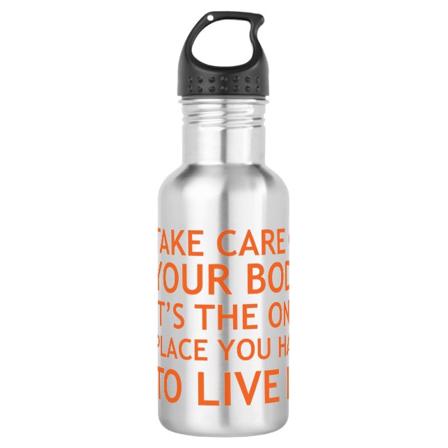 Stainless Steel Water Bottle - Take Care Of Your B (Front)