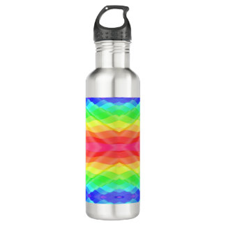 Stainless steel water bottle with a vibrant