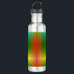 Stainless steel water bottle with a vibrant<br><div class="desc">Stainless steel water bottle with a vibrant gradient design featuring green,  red,  and yellow hues. The surface has a subtle textured pattern,  creating a lively tone.</div>
