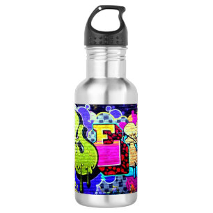 Stainless Steel Water Bottle Yes Graffiti