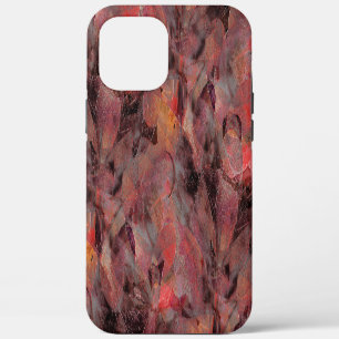 Stains in red hues on black grey grainy background iPhone 12 pro max case
