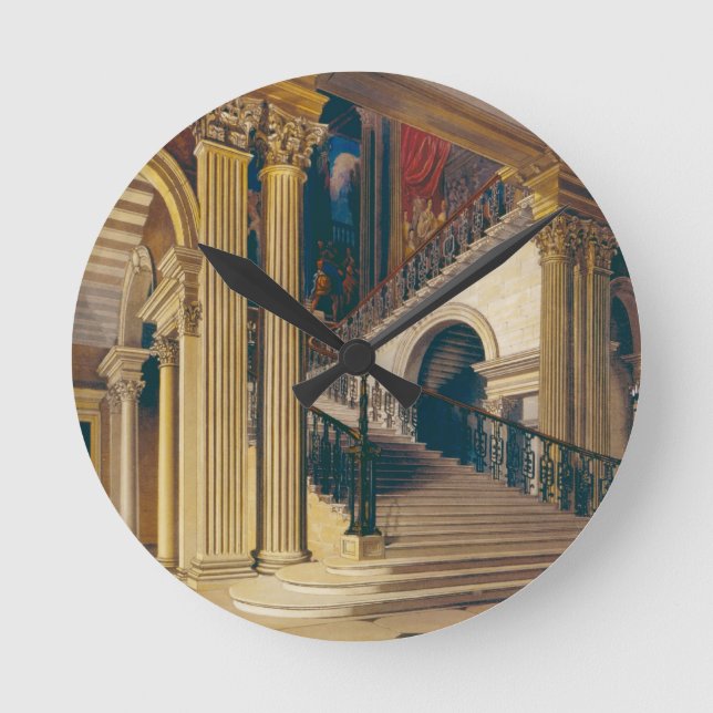 Stair Case, Buckingham House, from 'The History of Round Clock (Front)