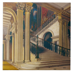 Stair Case, Buckingham House, from 'The History of Tile
