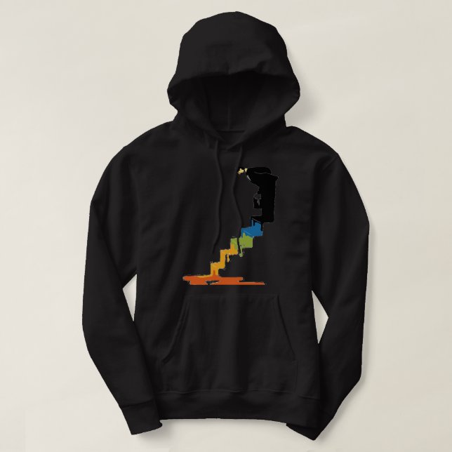 Stair Painter Abstract 024 on Soft Cotton T  Hoodie (Design Front)