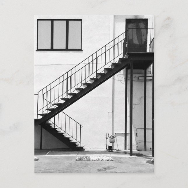 Staircase in Black and White Postcard (Front)