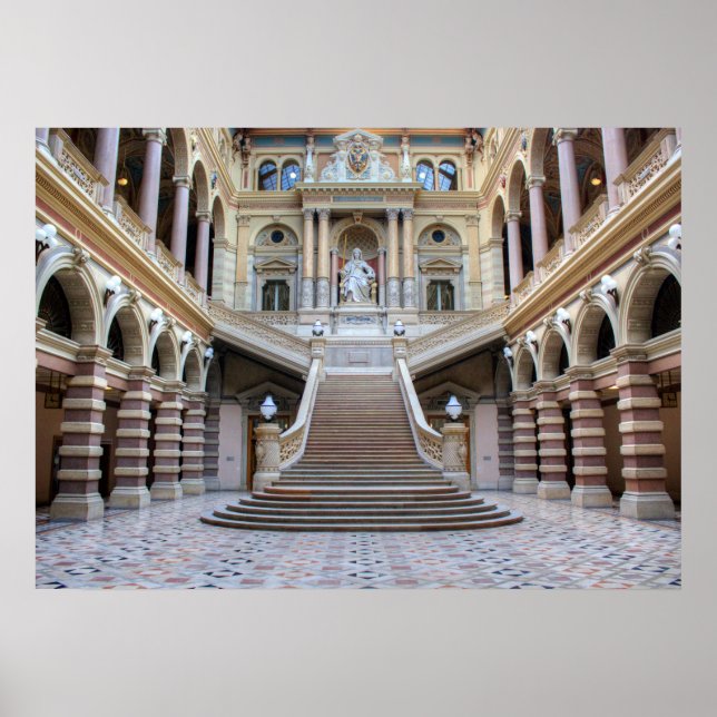 Staircase In Justizpalast, Vienna Austria Poster (Front)