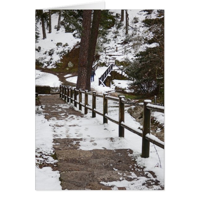 Staircase in the Snow, Blank Inside (Front)