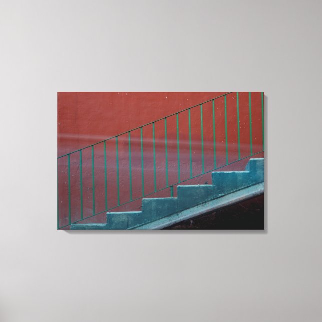 Stairs And Railing Still Life Canvas Print (Front)
