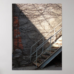 Stairs, Brick, Light Poster