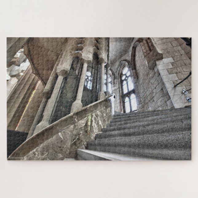 Stairs & Staircase, Sagrada Familia - Spain Jigsaw Puzzle (Horizontal)