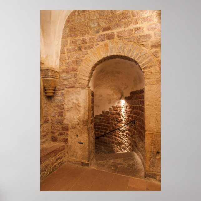 Stairway In Mikveh Bathhouse Poster (Front)