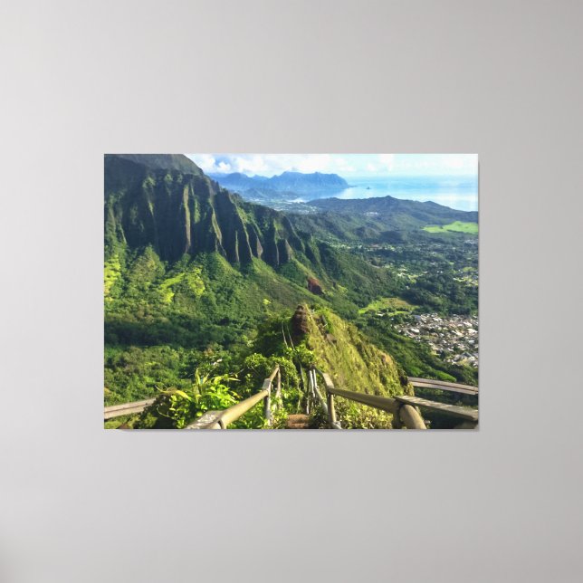Stairway to Heaven, Hawaii, USA Canvas Print (Front)