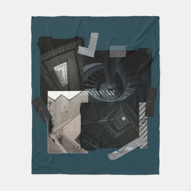 stairwell designed fleece blanket (Front)