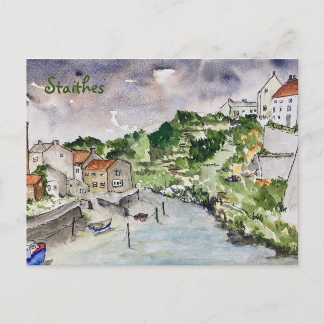 Staithes Beck Whitby Postcard (Front)