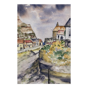 Staithes Harbour  Poster
