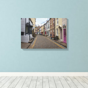 Staithes High Street Cobbled Road Canvas Print