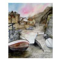Staithes North Yorkshire England Watercolour 