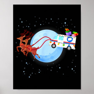 Stal Worker Christmas Mail Truck Funny Mailman Gif Poster