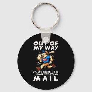 Stal Worker Funny Delivery Mailman Keychain