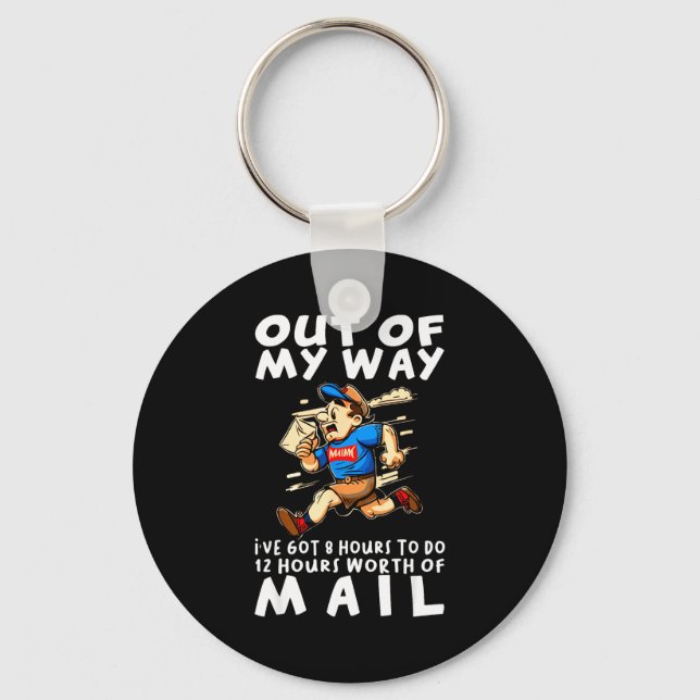 Stal Worker Funny Delivery Mailman  Keychain (Front)