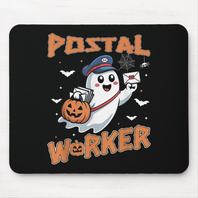 Stal Worker Pumpkin St Office Staff Ghost Hallowee Mouse Pad (Front)