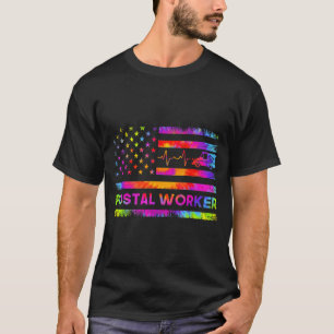 Stal Worker Tie Dye Proud Mail Carrier Mail Lady P T-Shirt