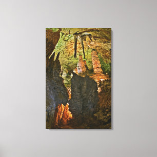 Stalactites and stalagmites in the Hall of Giants, Canvas Print