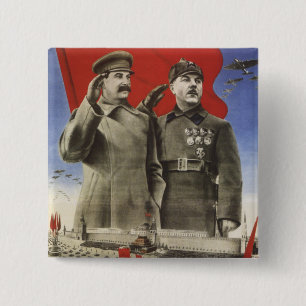 Stalin 2 Inch Square Button