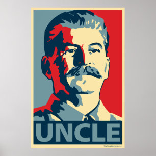 Staline - Oncle Joe : Poster parodique d'Obama