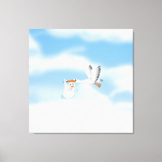 Stalk carrying new born Baby Canvas Print
