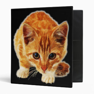 Stalking Kitten Staring at You Binder