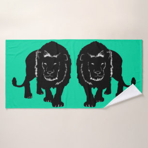 Stalking Lion Bath Towel