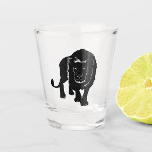 Stalking Lion Shot Glass