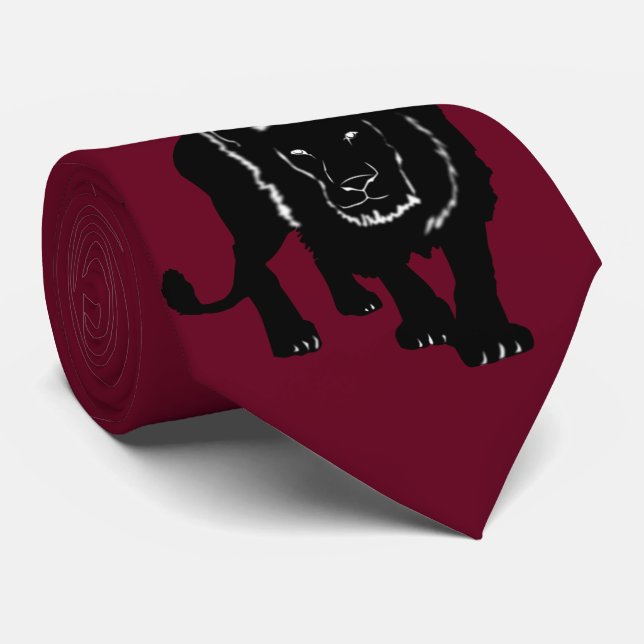 Stalking Lion Tie (Rolled)