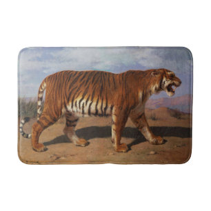 Stalking Tiger (by Rosa Bonheur) Bath Mat