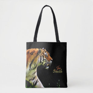 Stalking Tiger *Personalize* Tote Bag