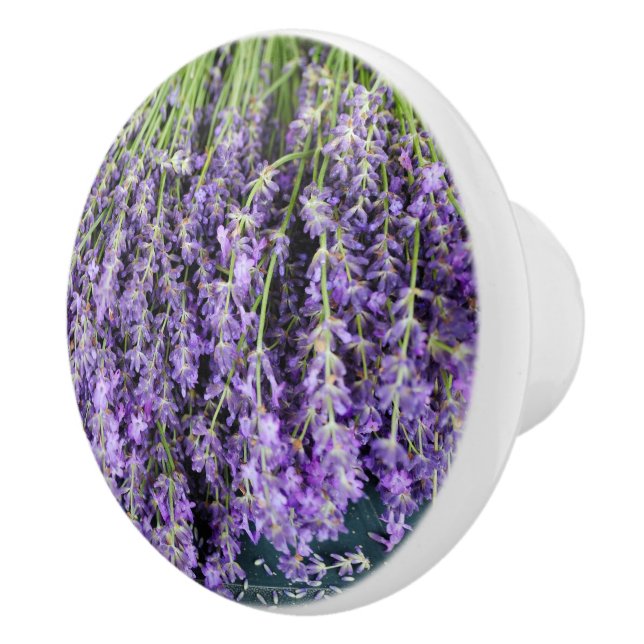 Stalks of Lavender Ceramic Knob (Right)