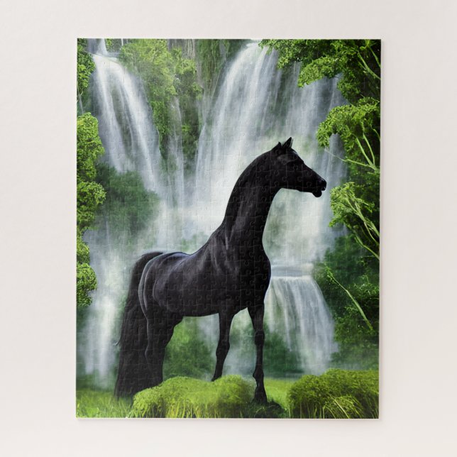 Stallion by the Waterfalls  Jigsaw Puzzle (Vertical)