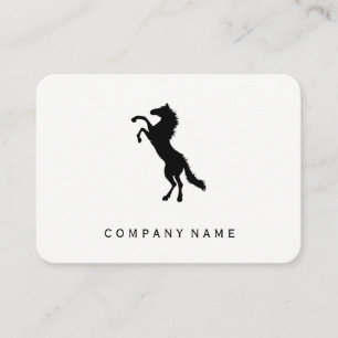 Stallion grey background business card