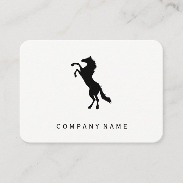 Stallion grey background business card (Front)