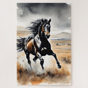 Stallion in Full Stride Jigsaw Puzzle