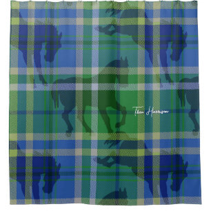 Stallion Personalized blue & green preppy plaid