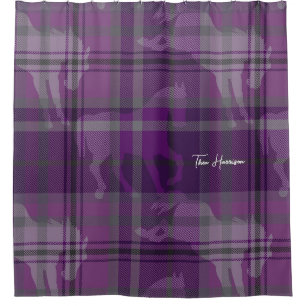 Stallion Personalized purple preppy plaid