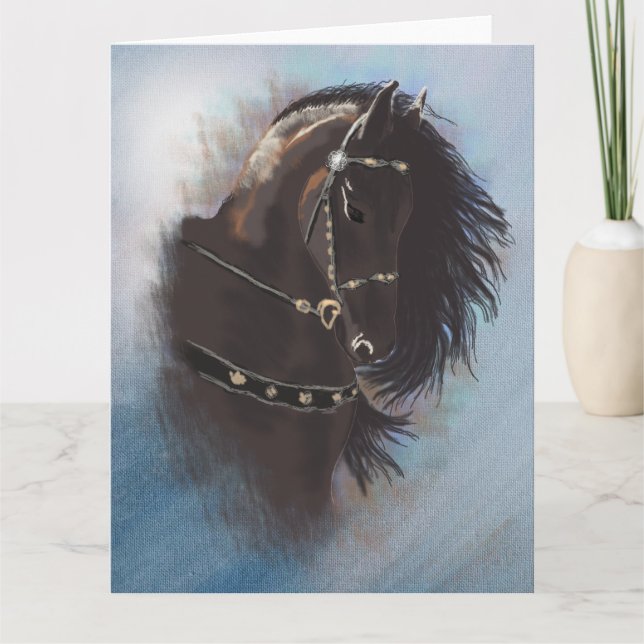 Stallion Portrait - Carte de voeux (Devant)