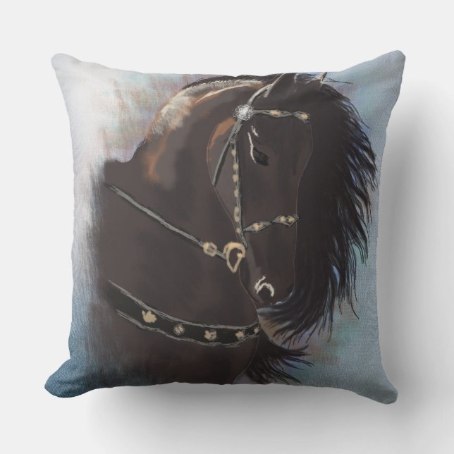 Stallion Portrait - Pillow (Front)