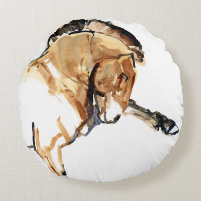 Stallion Round Pillow (Front)