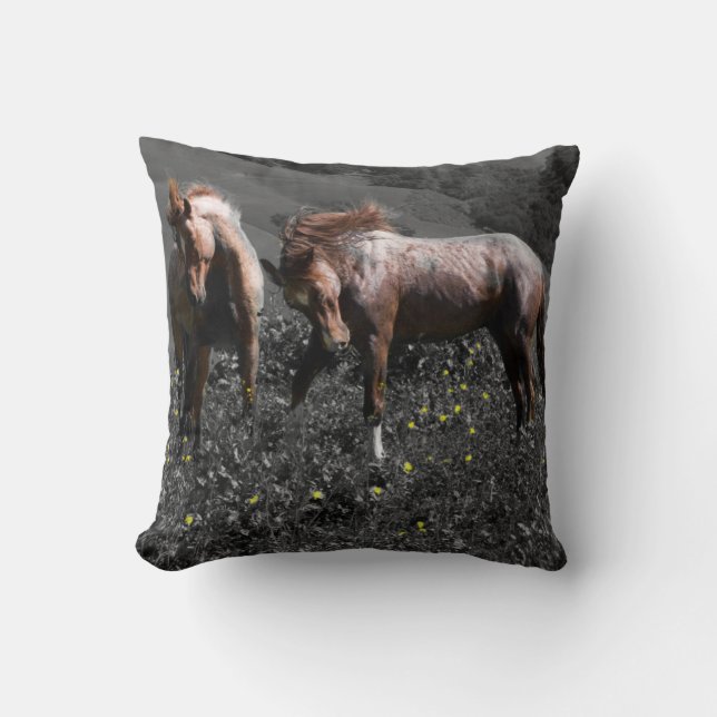 Stallion Spar Throw Pillow (Front)