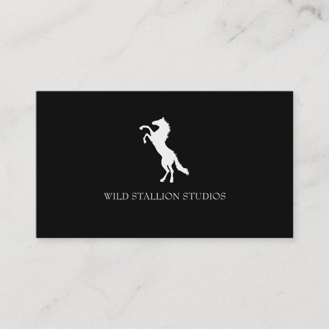 Stallion (white) business card (Front)