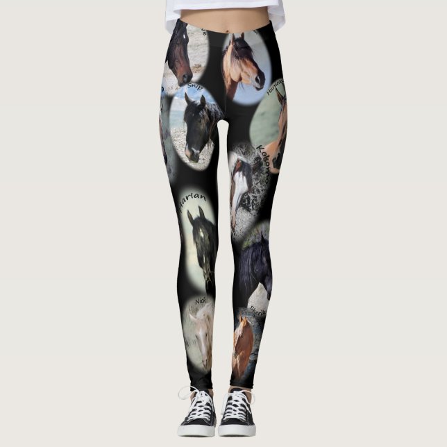 Stallions from Sand Wash Basin Leggings (Front)