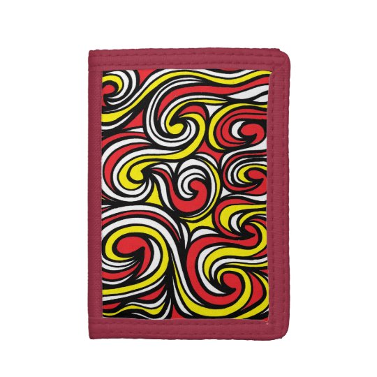 "Stambaugh" Men's TriFold Wallet Yellow Red